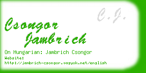 csongor jambrich business card